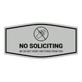 thumbnail image 1 of Fancy No Soliciting We Do Not Want Anything From You Sign (Lt Gray) - Small, 1 of 5