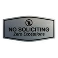 thumbnail image 1 of Fancy No Soliciting Zero Exceptions Sign (Brushed Silver) - Medium, 1 of 5