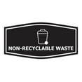 thumbnail image 1 of Fancy Non-Recyclable waste Sign (Black) - Large, 1 of 5