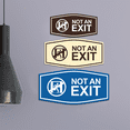thumbnail image 1 of Fancy Not an Exit (Running Man) Sign (Black /Gold) - Small, 1 of 4