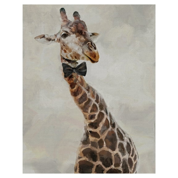 Fancy Pants Giraffe in Bowtie by Studio Arts Canvas Art Print