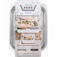 thumbnail image 1 of Fancy Panz 2-in-1 Dress Up & Protect Your Foil Pan, Made in USA, Fits 2 size of foil pans. Foil Pan & Serving Spoon Included. Hot or Cold Food. Stackable for easy travel. BPA free White, 1 of 9