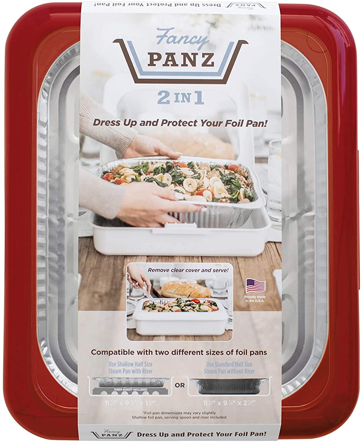 Fancy Panz Bundle With Charcuterie Insert - Disposable Pan Carrier For Travel & Serving
