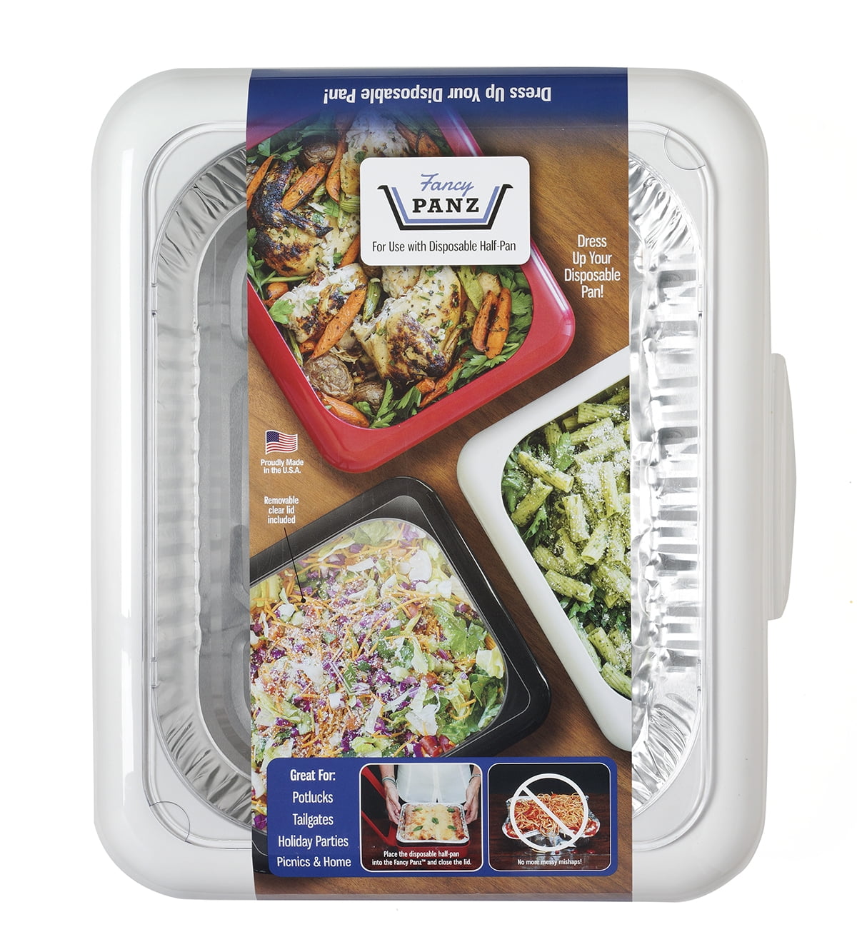 Fancy Panz White 9 x 13 X 2 White Foil Pan Carrier