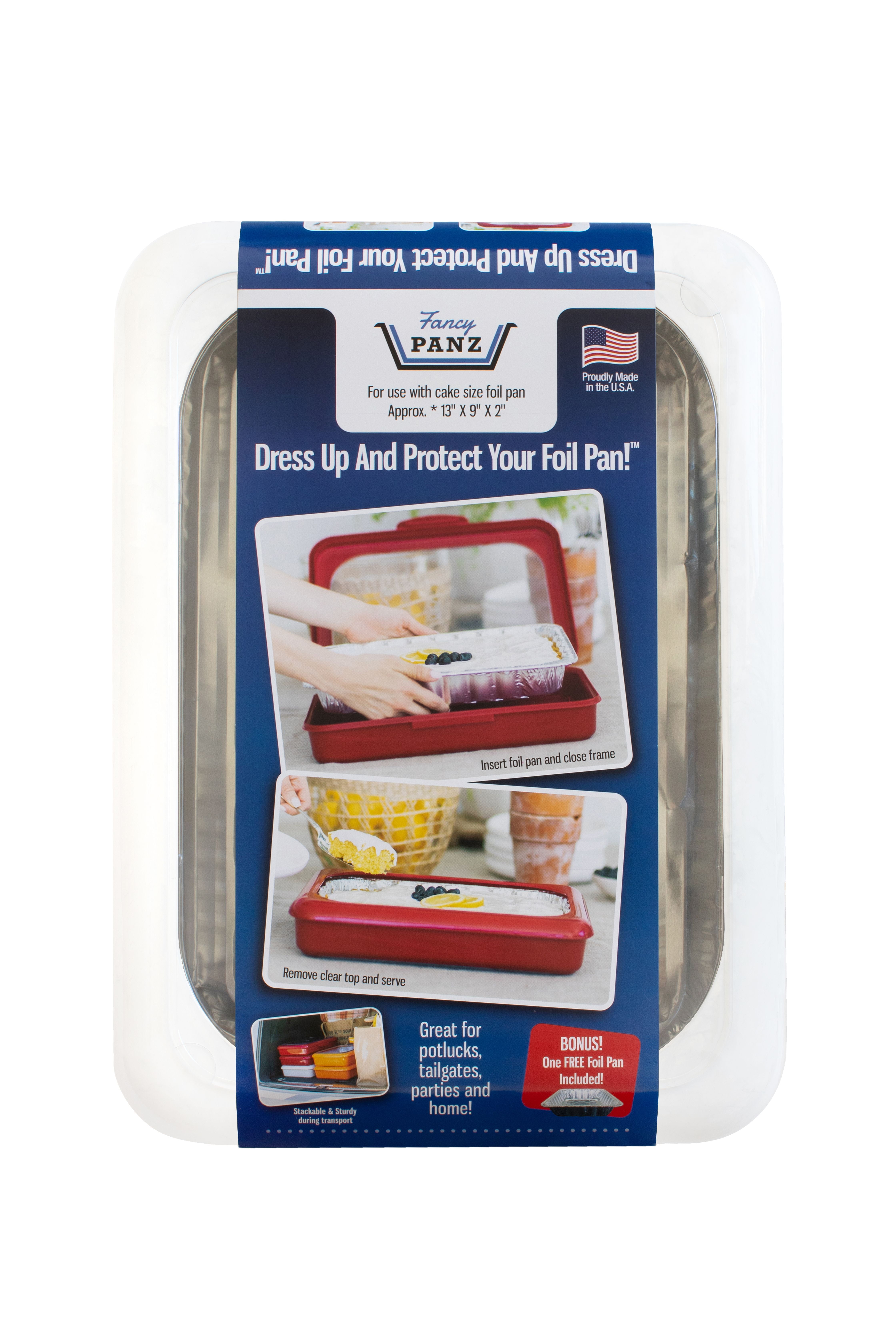Fancy Panz White 9 X 13 X 2 White Foil Pan Carrier For Baking Dish Fancy panz white 9 x 13 x 2 white foil pan carrier for baking dish