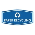 thumbnail image 1 of Fancy Paper Recycling Sign (Blue) - Medium, 1 of 5