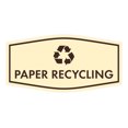 thumbnail image 1 of Fancy Paper Recycling Sign (Ivory/Dark Brown) - Large, 1 of 5