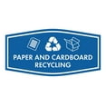 thumbnail image 1 of Fancy Paper and Cardboard Recycling Sign (Blue) - Small, 1 of 5