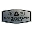 thumbnail image 1 of Fancy Paper and Cardboard Recycling Sign (Brushed Silver) - Medium, 1 of 5
