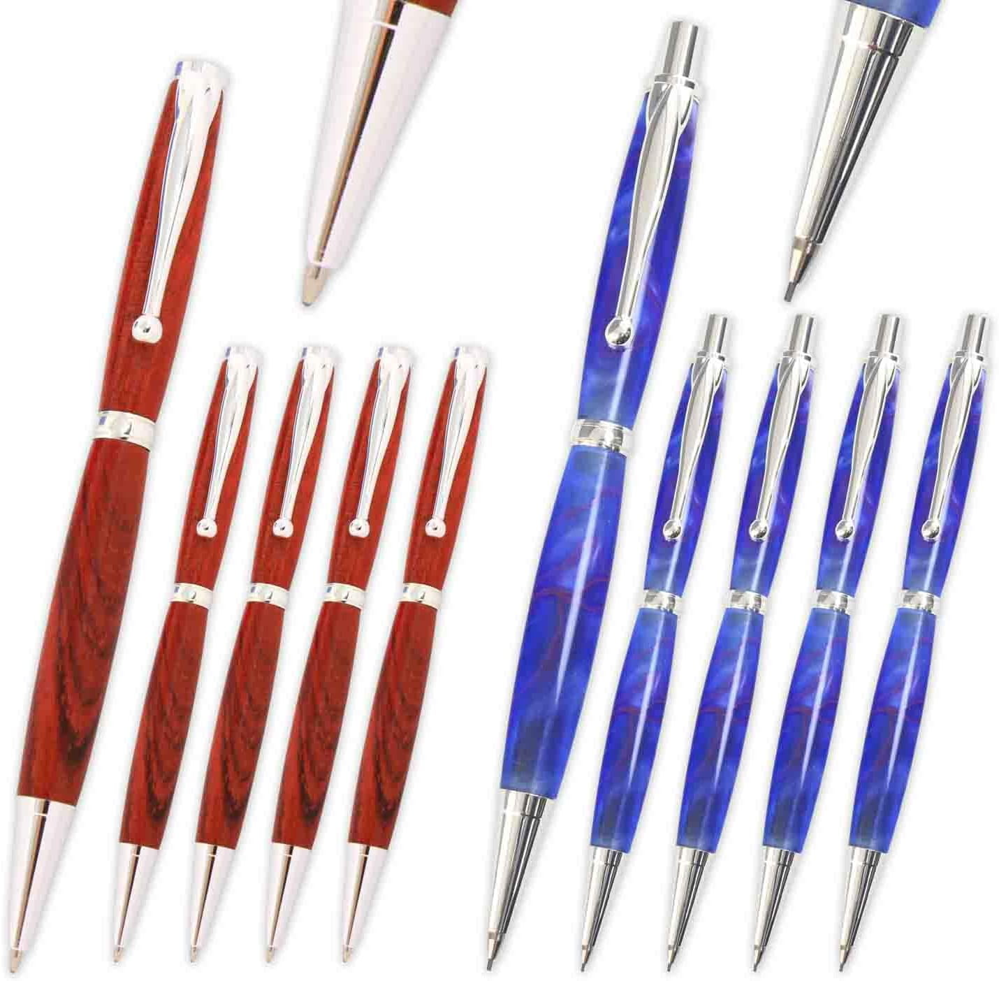 Legacy Fancy Pen Kit 10-Pack - Copper Finish Pen Turning Supplies With Cross Refills