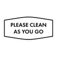 thumbnail image 1 of Fancy Please Clean As You Go Sign (White) - Medium, 1 of 5