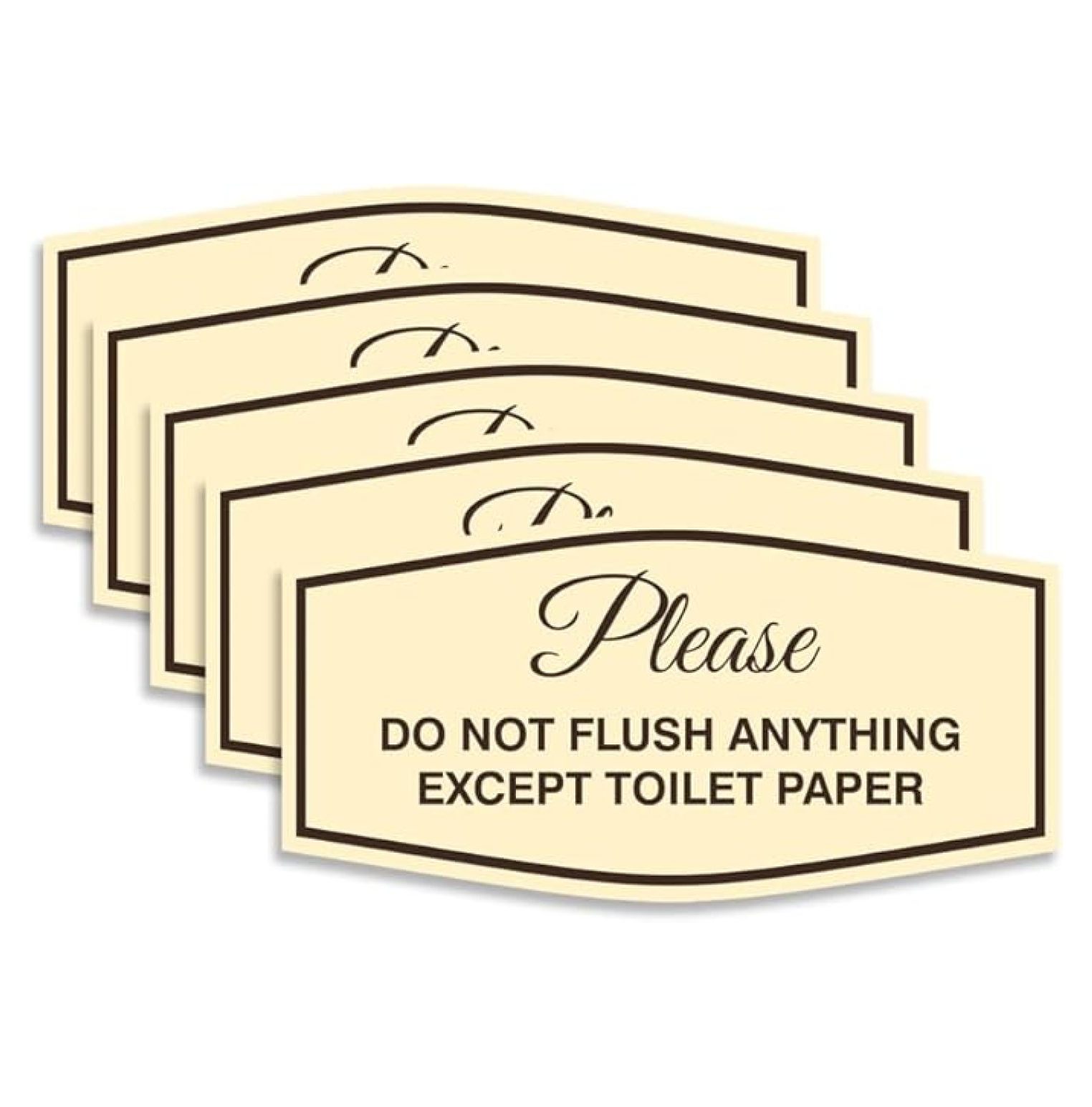 Fancy Please Do Not Flush Anything Except Sign | Easy Installation ...