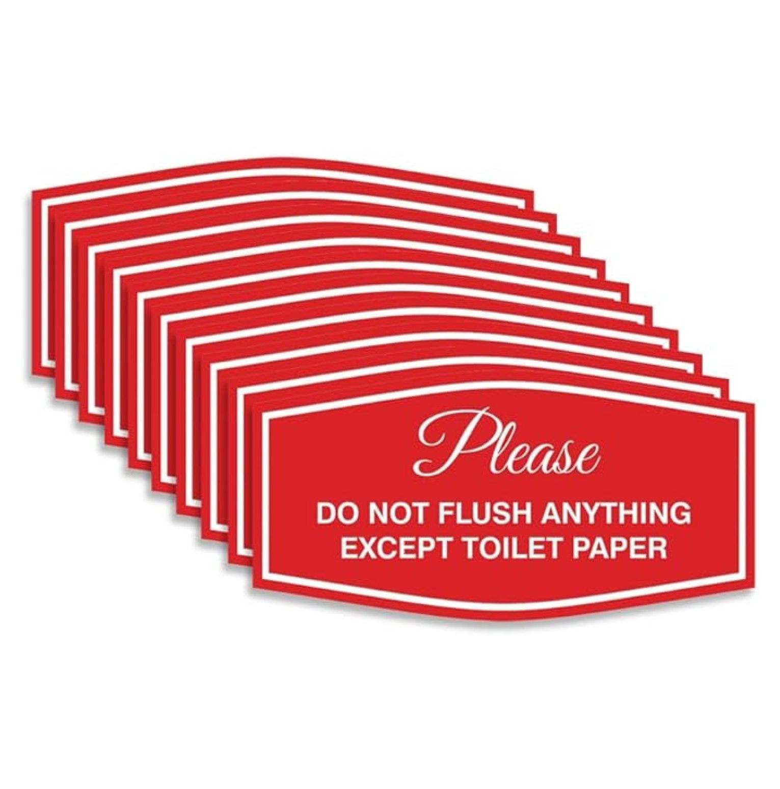 Fancy Please Do Not Flush Anything Except Sign | Easy Installation ...