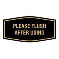 thumbnail image 1 of Fancy Please Flush After Using Sign (Black /Gold) - Small, 1 of 5