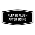 thumbnail image 1 of Fancy Please Flush After Using Sign (Black) - Medium, 1 of 5