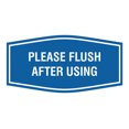 thumbnail image 1 of Fancy Please Flush After Using Sign (Blue) - Large, 1 of 5
