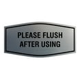 thumbnail image 1 of Fancy Please Flush After Using Sign (Brushed Silver) - Small, 1 of 5