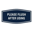 thumbnail image 1 of Fancy Please Flush After Using Sign (Navy Blue / White) - Small, 1 of 5