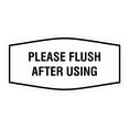 thumbnail image 1 of Fancy Please Flush After Using Sign (White) - Small, 1 of 5