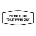 thumbnail image 1 of Fancy Please Flush Toilet Paper Only Sign (White) - Medium, 1 of 5