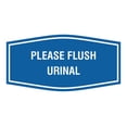 thumbnail image 1 of Fancy Please Flush Urinal Sign (Blue) - Small, 1 of 5