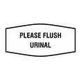 thumbnail image 1 of Fancy Please Flush Urinal Sign (White) - Large, 1 of 5