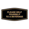 thumbnail image 1 of Fancy Please Help Yourself To A Beverage Sign (Black Gold) - Medium, 1 of 5