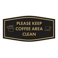 thumbnail image 1 of Fancy Please Keep Coffee Area Clean Sign (Black Gold) - Large, 1 of 5