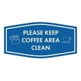 thumbnail image 1 of Fancy Please Keep Coffee Area Clean Sign (Blue) - Large, 1 of 5