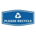 thumbnail image 1 of Fancy Please Recycle Sign (Blue) - Small, 1 of 5