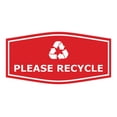 thumbnail image 1 of Fancy Please Recycle Sign (Red) - Small, 1 of 5