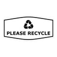 thumbnail image 1 of Fancy Please Recycle Sign (White) - Small, 1 of 5