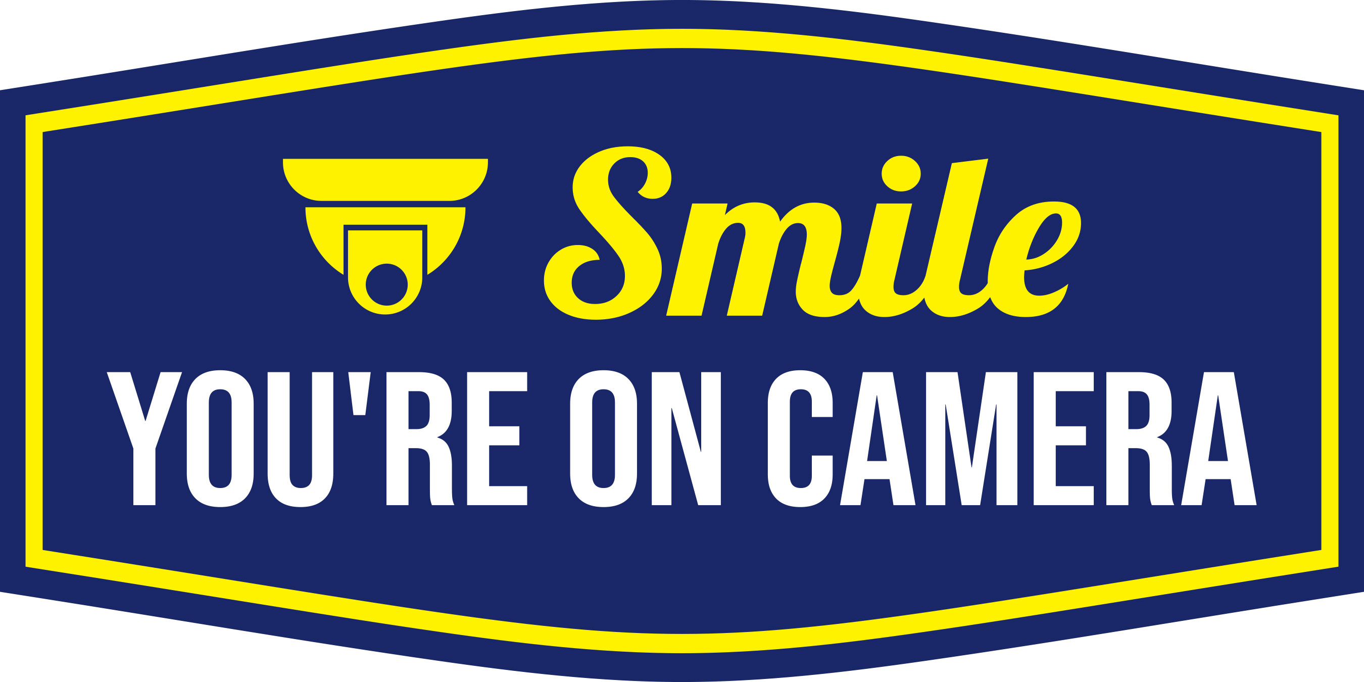 Fancy Plus Smile You're On Camera Wall or Door Sign| Home and Business ...