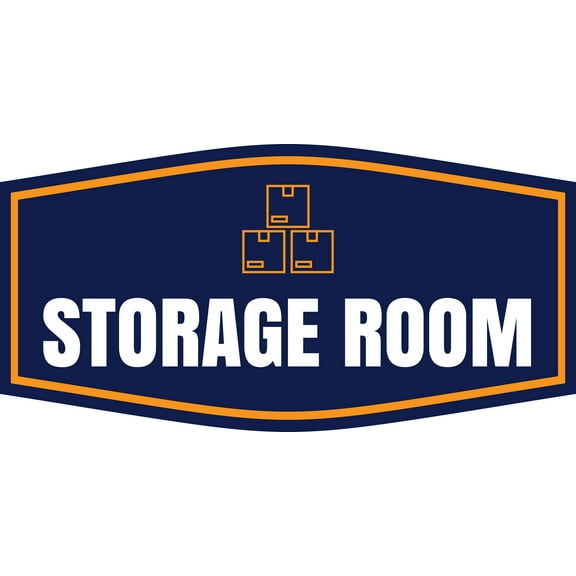 Fancy Plus Storage Room Wall or Door Sign | Business and Workplace Signage - Large
