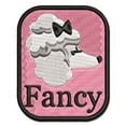 thumbnail image 1 of Fancy Posh Poodle Dog Bougie Applique Multi-Color Embroidered Iron-On Patch - 3 Inch Medium, 1 of 5