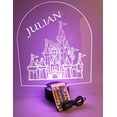 thumbnail image 1 of Fancy Princess Queen Castle Fortress Tower Royalty Fairy Night Light Up Lamp LED Personalized Any Name Custom Desk Table Lamp - It's Wow, with Remote 16 Colors Changing, Free Engraving, Great Gift, 1 of 10