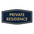 thumbnail image 1 of Fancy Private Residence Sign (Navy Blue/Gold) - Small, 1 of 5