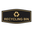thumbnail image 1 of Fancy Recycling bin Sign (Black /Gold) - Small, 1 of 5