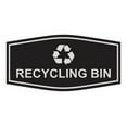 thumbnail image 1 of Fancy Recycling bin Sign (Black / Silver) - Small, 1 of 5