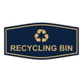 thumbnail image 1 of Fancy Recycling bin Sign (Navy Blue/Gold) - Small, 1 of 5
