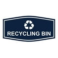 thumbnail image 1 of Fancy Recycling bin Sign (Navy Blue / White) - Medium, 1 of 5