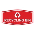 thumbnail image 1 of Fancy Recycling bin Sign (Red) - Medium, 1 of 5