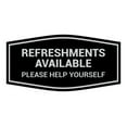 thumbnail image 1 of Fancy Refreshments Available Please Help Yourself Sign (Black / Silver) - Large, 1 of 5