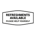 thumbnail image 1 of Fancy Refreshments Available Please Help Yourself Sign (White) - Medium, 1 of 5