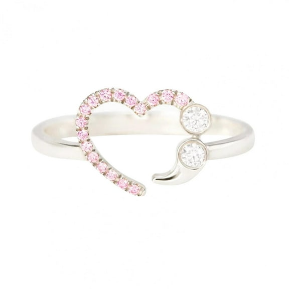 Fancy Ring Gift from Parents to Daughter,“To My Beautiful Daughter"Female Elegant Full Rhinestone Ring Alloy Jewelry Daily Accessories Ring Personalized Gift,Gift for Mother Father's Day ,Birthday