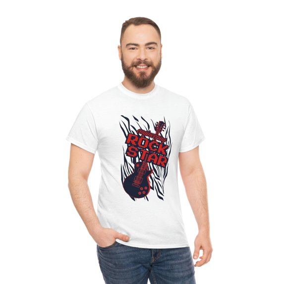 Fancy Rock Star Guitar Unisex Heavy Cotton Tee