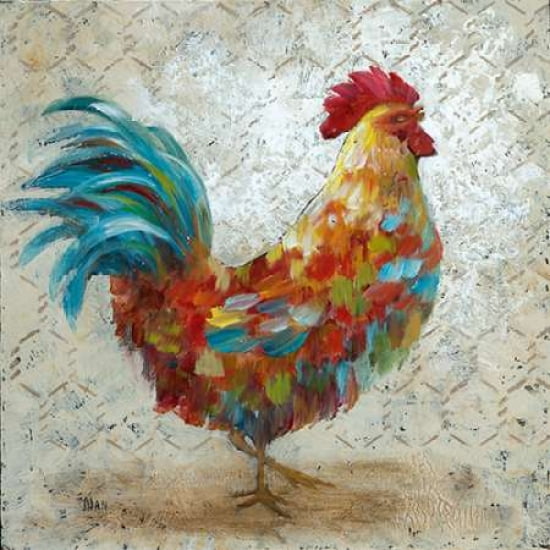 Fancy Rooster I Canvas Art - Nan (24 x 24)