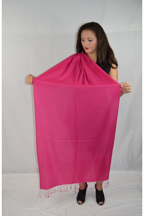 Fancy Shawl/Sheer Shawl/Summer Shawl/Water Pashmina Shawl/Light weight Shawl/Evening Shawl/Pashmina Shawl/Scarf/Scarves (Fuchsia Regular Shawl)