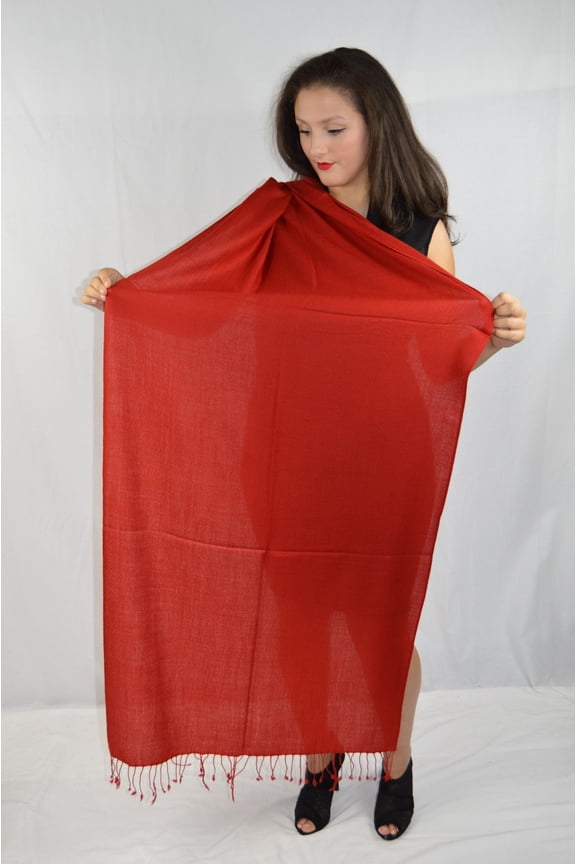 Fancy Shawl/Sheer Shawl/Summer Shawl/Water Pashmina Shawl/Light weight Shawl/Evening Shawl/Pashmina Shawl/Scarf/Scarves (Indian Maroon Regular Shawl)