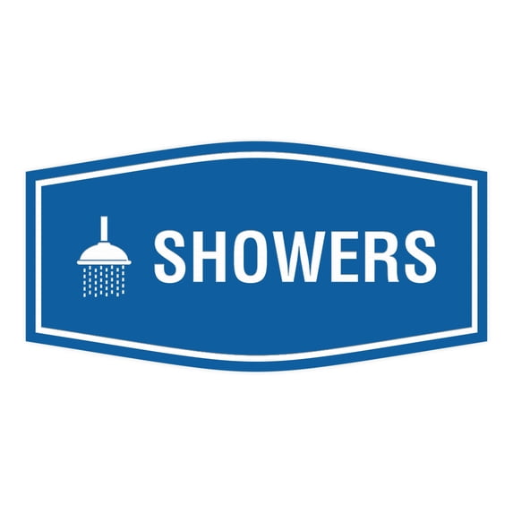 Fancy Showers Sign (Blue) - Medium